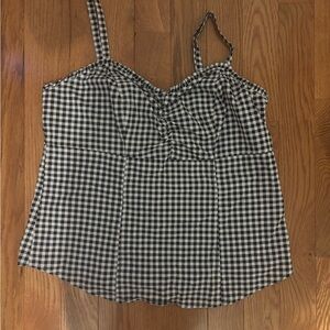 Torrid Black and White Checkered Camisole